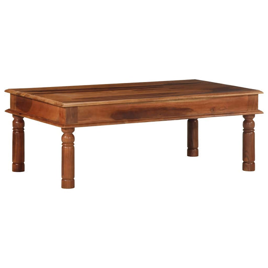 Salontafel 110X60X40 Cm Massief Acaciahout Wit