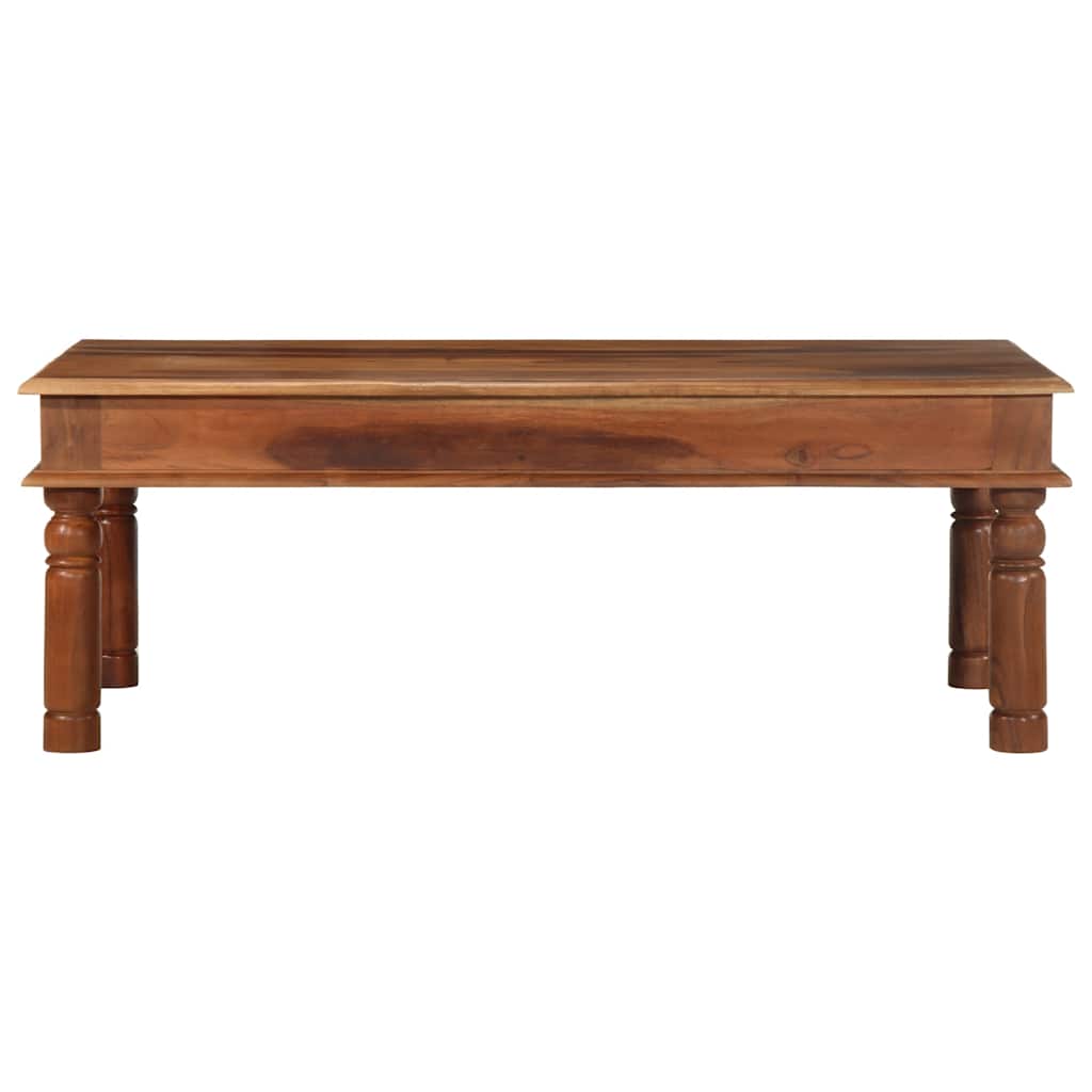 Salontafel 110X60X40 Cm Massief Acaciahout Wit