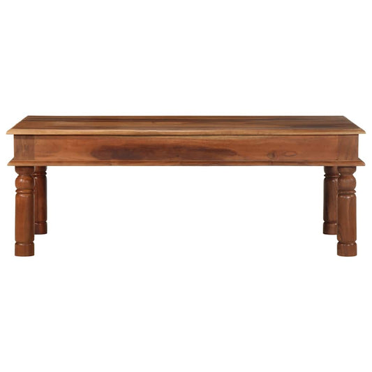 Salontafel 110X60X40 Cm Massief Acaciahout Wit