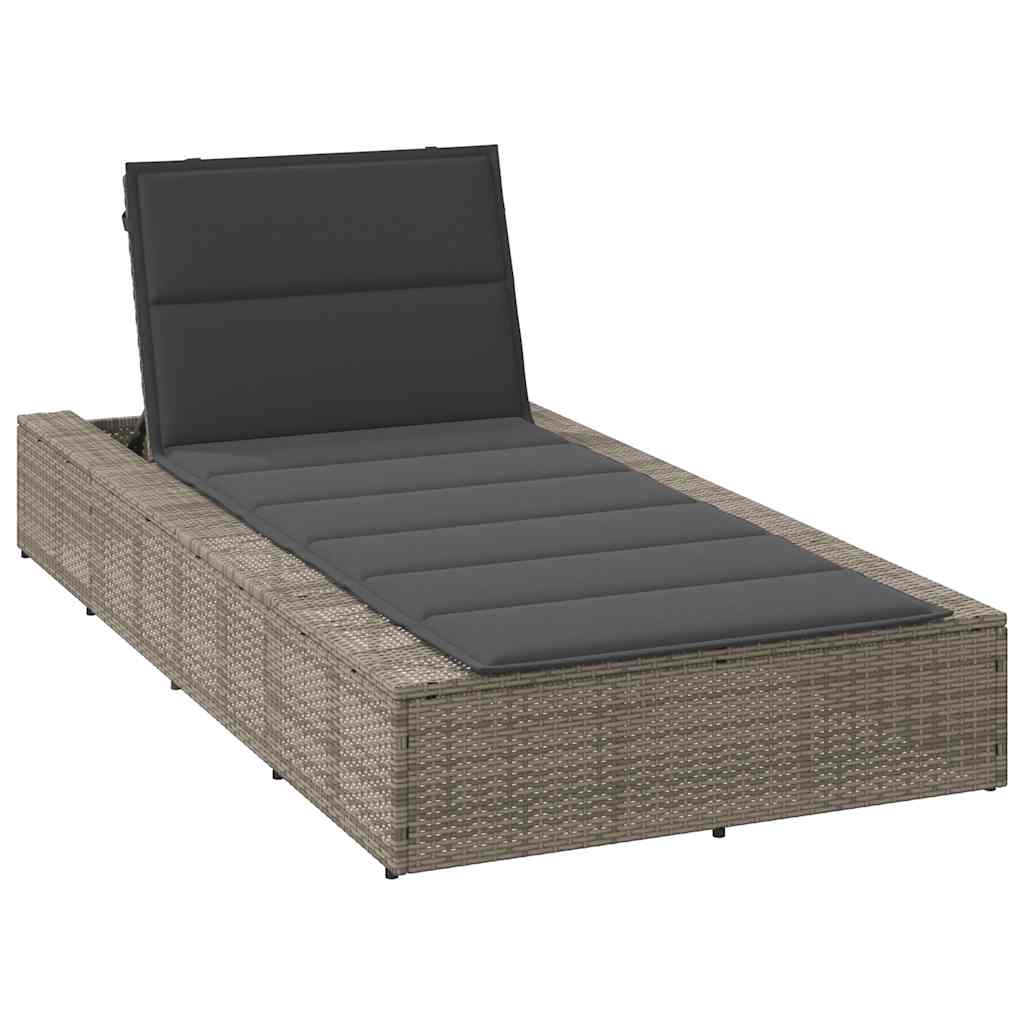 Ligbed Met Zwevend Kussen Poly Rattan