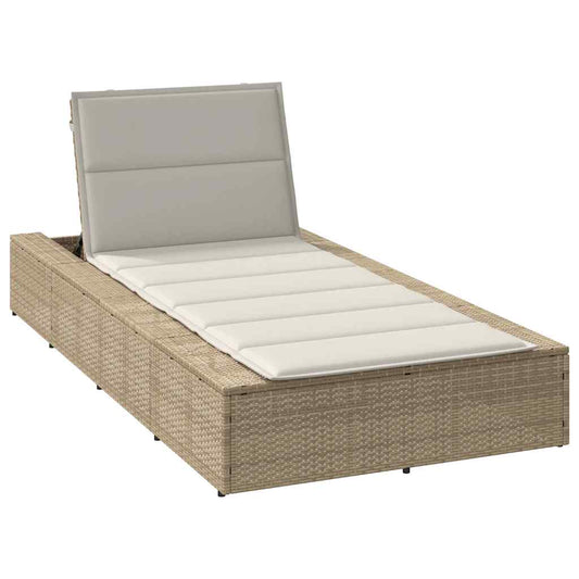 Ligbed Met Zwevend Kussen Poly Rattan