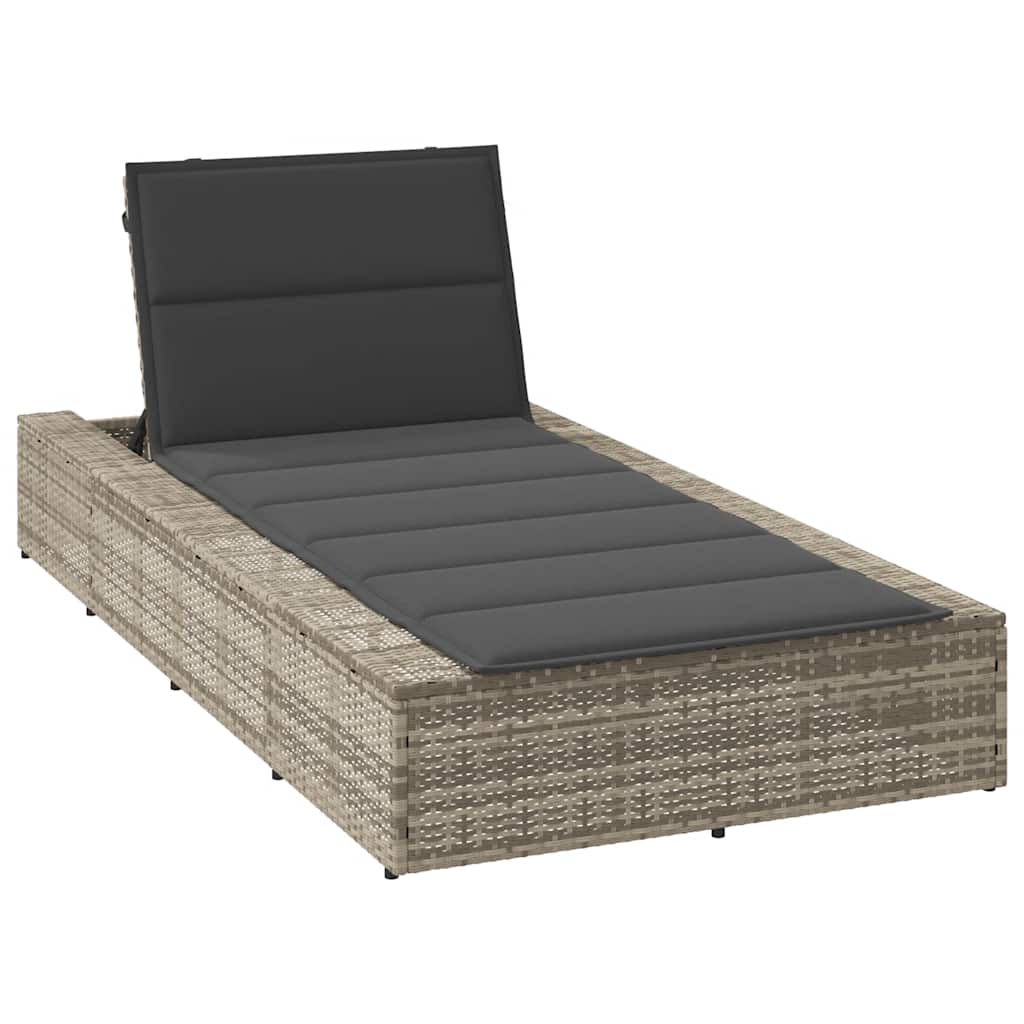 Ligbed Met Zwevend Kussen Poly Rattan