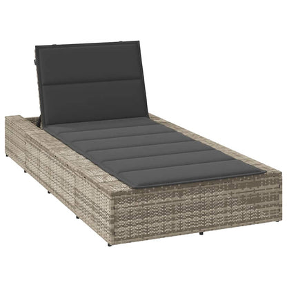 Ligbed Met Zwevend Kussen Poly Rattan