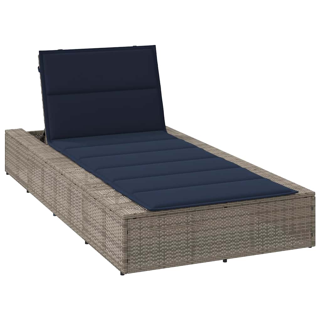 Ligbed Met Zwevend Kussen Poly Rattan