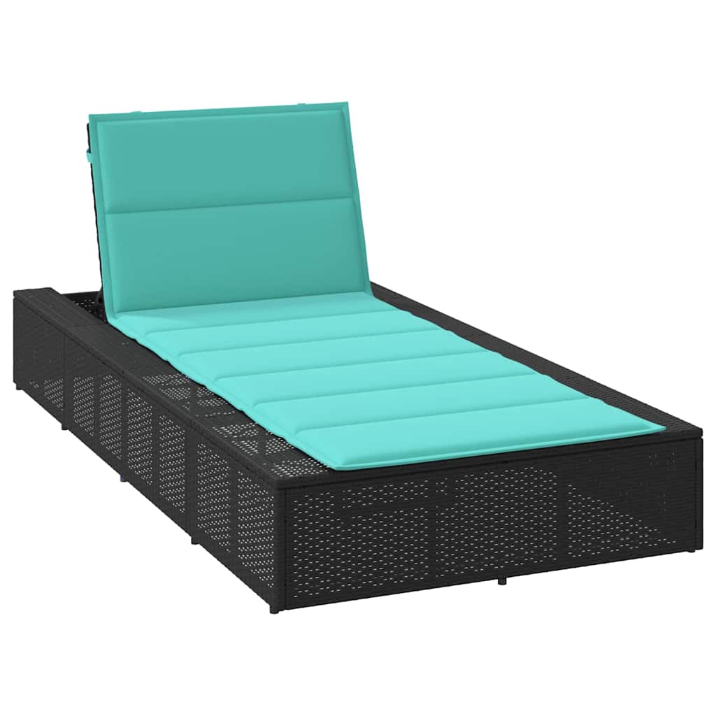 Ligbed Met Zwevend Kussen Poly Rattan