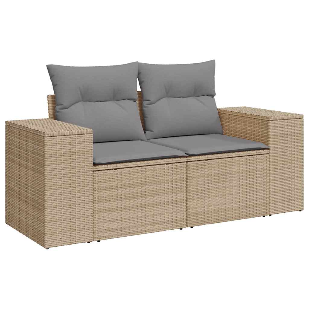 5-Delige Loungeset Met Kussens Poly Rattan
