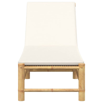 Ligstoel Met Kussens 55X199X30 Cm Bamboe