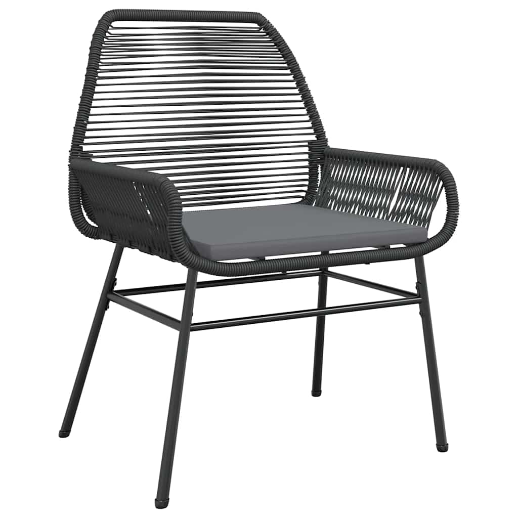 3-Delige Tuinset Met Kussens Poly Rattan Glas