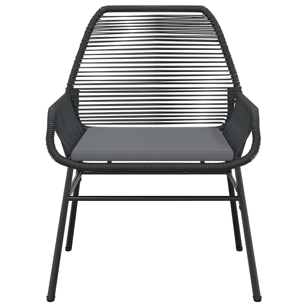 3-Delige Tuinset Met Kussens Poly Rattan Glas