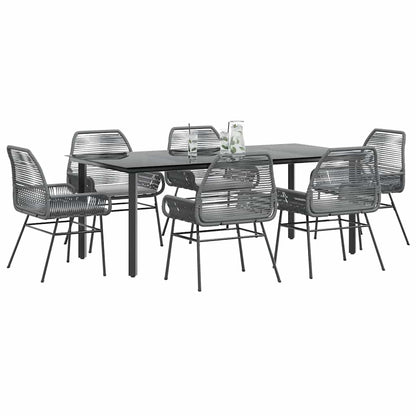 3-Delige Tuinset Met Kussens Poly Rattan Glas