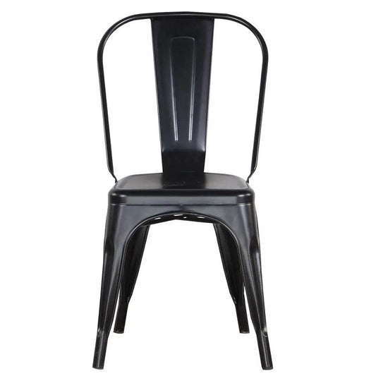 Set of 4 Metal Dining Chairs Industrial Style - Novatrends