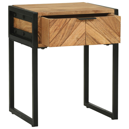 Nachtkastje 40X35X50 Cm Massief Acaciahout