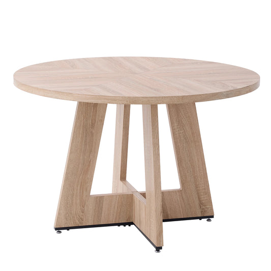 Mesa de comedor redonda de madera maciza Nordic