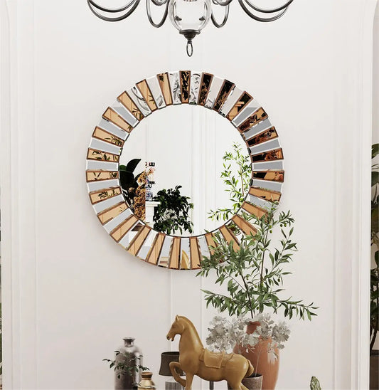 Round Starburst Wall Mirror