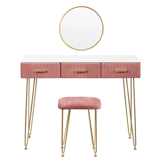 Modern Luxe Vanity Table with Mirror - Novatrends
