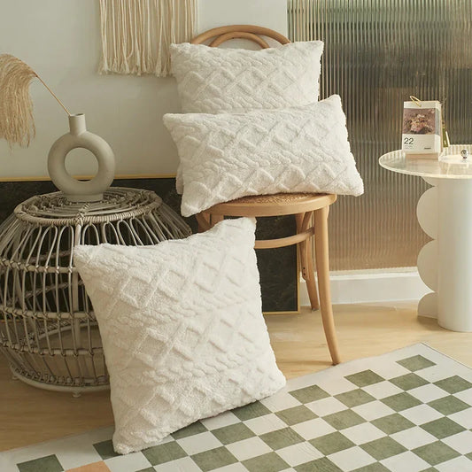 Geometric Jacquard Cushion Cover