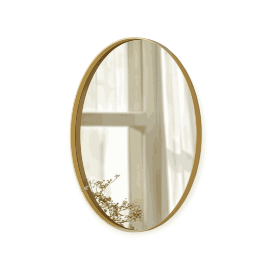 Gold Oval Wall Mirror