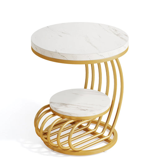 Tribesigns Gold Round Side Table