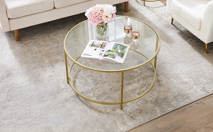 Glas Gold Couchtisch