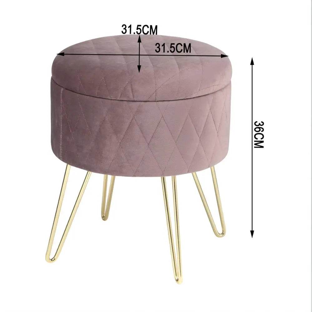 Velvet Luxe Ottoman - Novatrends