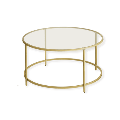 Glas Gold Couchtisch